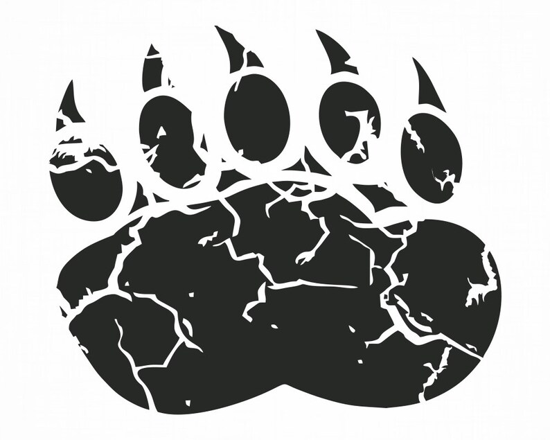 Bear Paw Clipart Files For Cricut Bear Paw Svg Bear Paw Cut Files Png