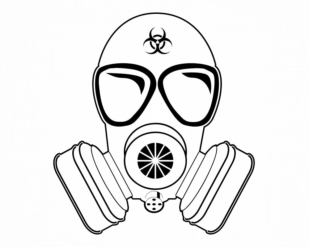 Противогаз рисунок для детей