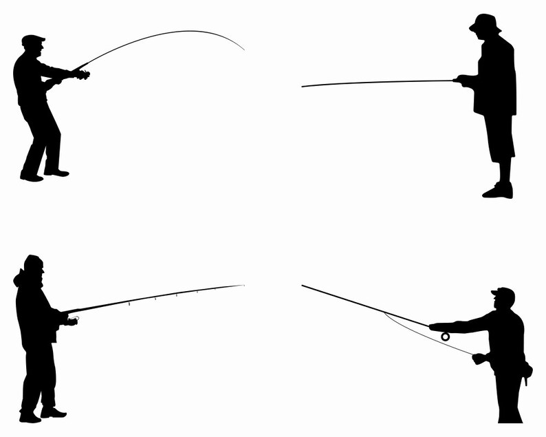 Download Man Fishing Rod Fish Fisherman Svg Bundle Png Clipart Vector Logo Plasma Laser Cnc Files Design Cricut Eps Dxf Clip Art Art Collectibles Keyforrest Lt