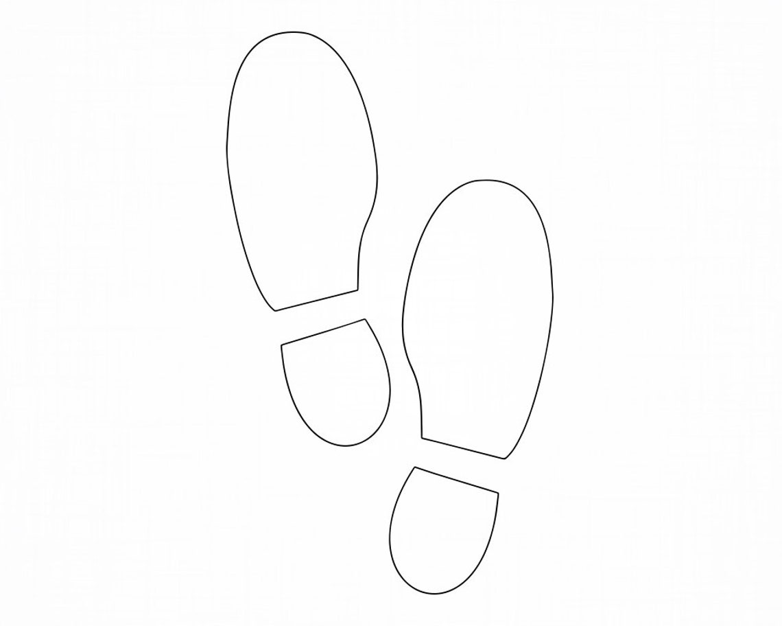 Shoe Prints Outline Svg Shoe Prints Svg Footsteps Svg | Etsy