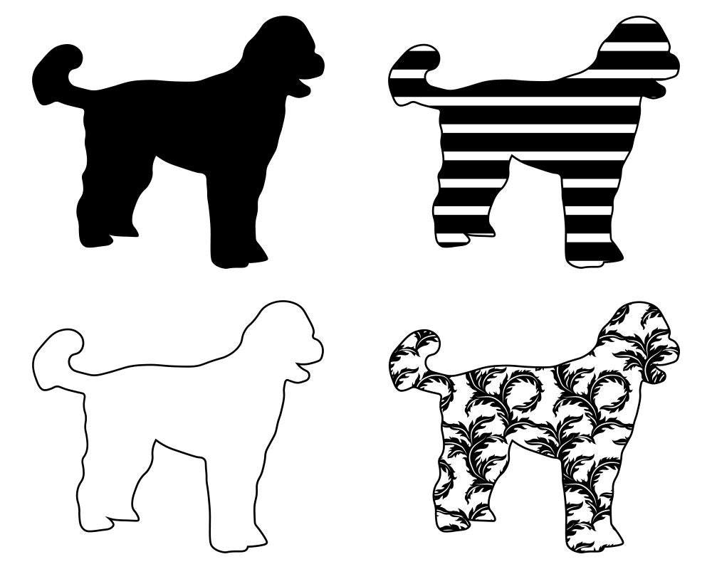 Schnoodle SVG Bundle PNG Dog Design Pet Canine Logo Mascot | Etsy