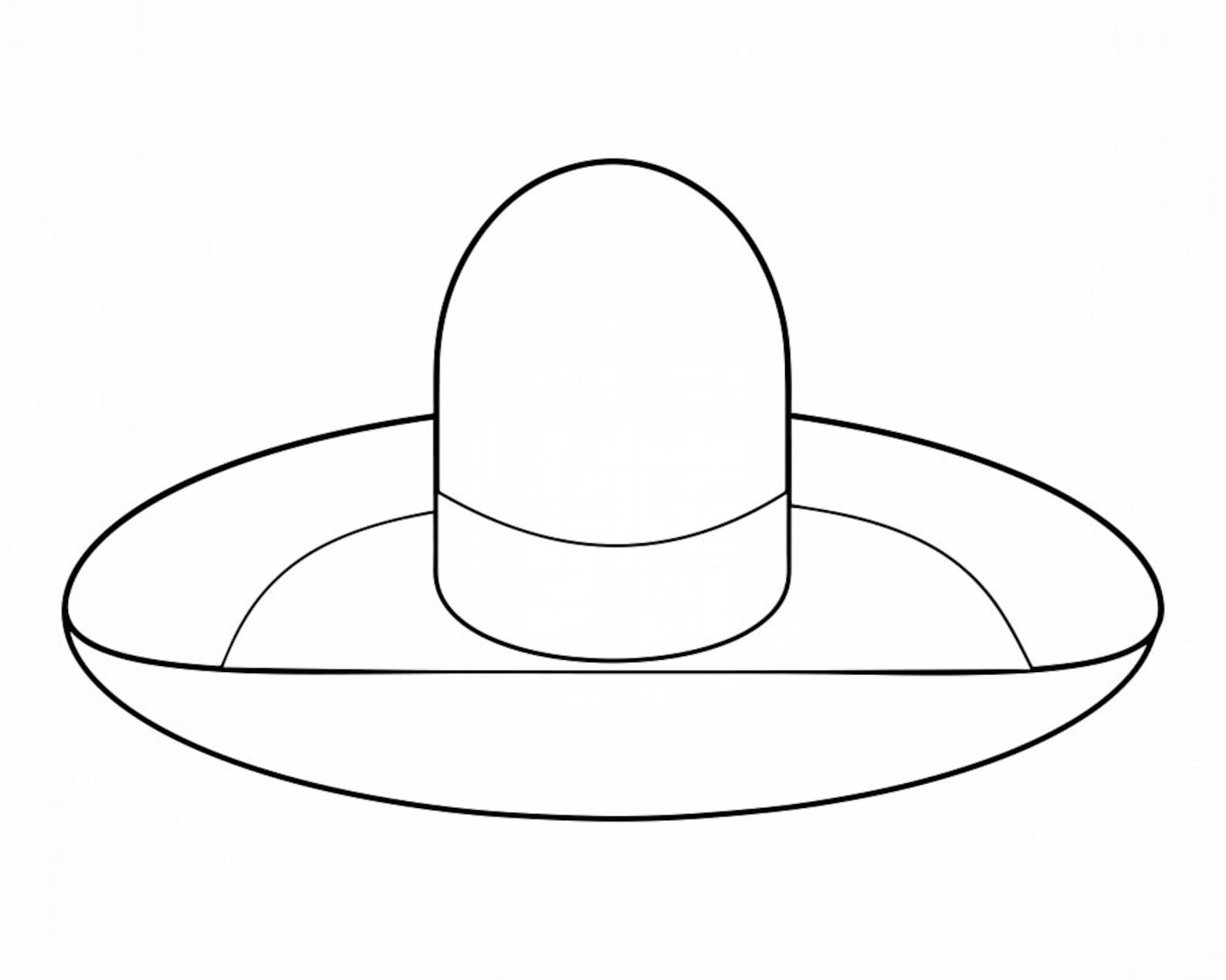 Printable Cut Out Sombrero Template