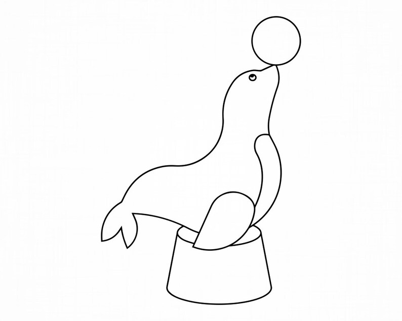 Download Sea Lion Svg Dxf Eps Sea Lion With Ball Outline Svg Sea Lion Files For Cricut Seal Svg Sea Lion Clipart Pdf Png Sea Lion Cut Files Clip Art Art Collectibles