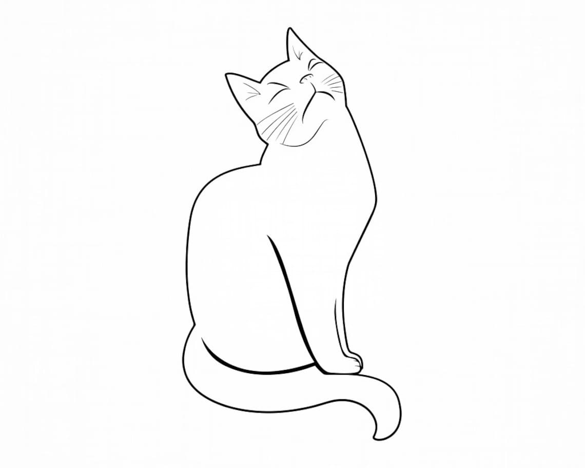Katze Umriss Svg Katze Svg Feline Svg Pet Svg Katze | Etsy