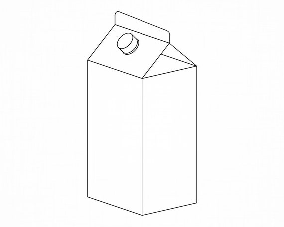 Milk Carton Outline Svg Milk Bottle Svg Milk Svg Milk | Etsy