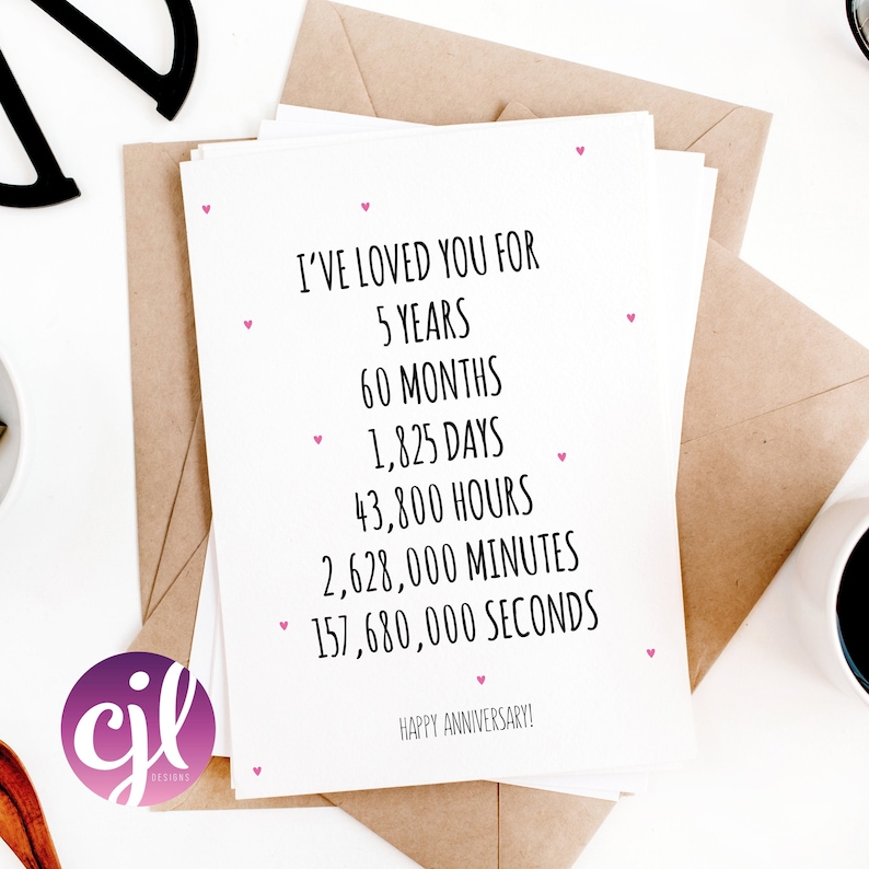 7th Anniversary Card for Him or Her 7th Anniversary Card for Him or Her