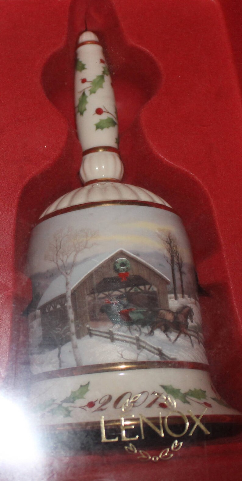 Christmas Gift Christmas Gift Christmas Covered Bridge New In Box Vintage Collectible Bell Country Lenox Annual Holiday Collectible