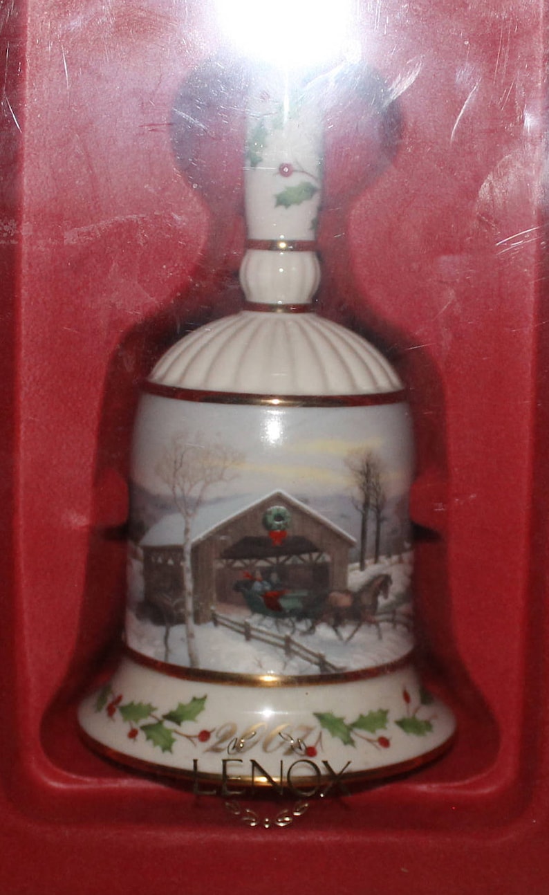 Christmas Gift Christmas Gift Christmas Covered Bridge New In Box Vintage Collectible Bell Country Lenox Annual Holiday Collectible