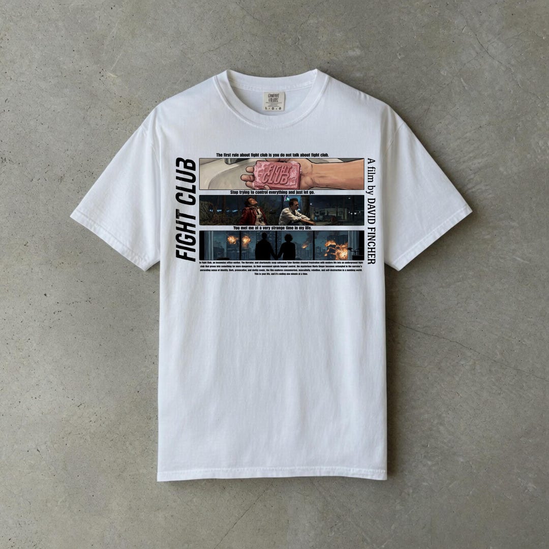 Fight Club Movie T-shirt | Film Strip Collage, David Fincher Retro Tee ...