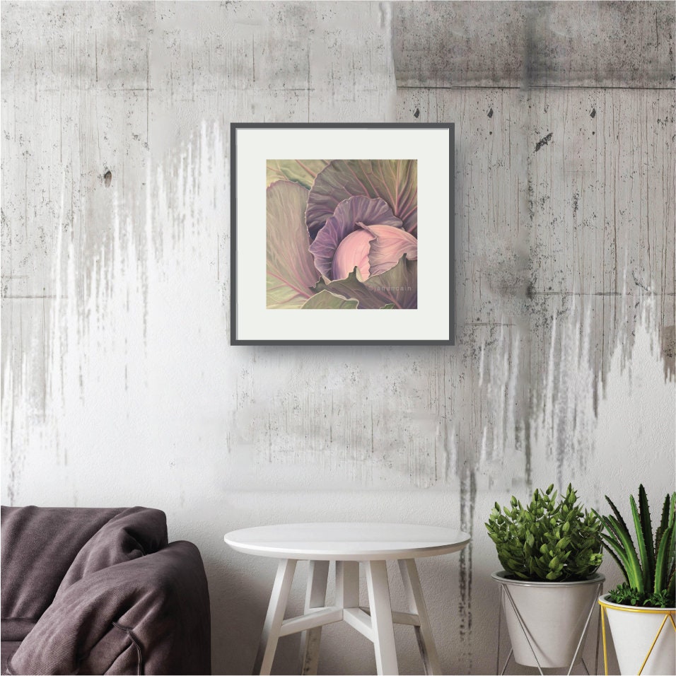 Purple Cabbage Giclee art print on archival paper of my | Etsy