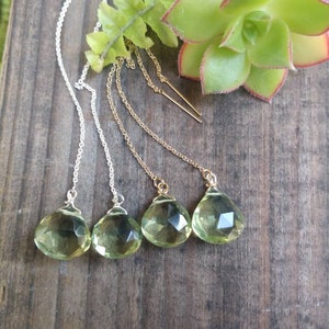 Peridot Threader Earrings