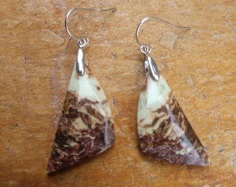 Natural  Lemon Chrysoprase dangle drop earrings