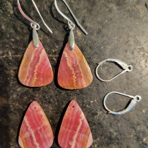 Pink Rhodochrosite Earrings