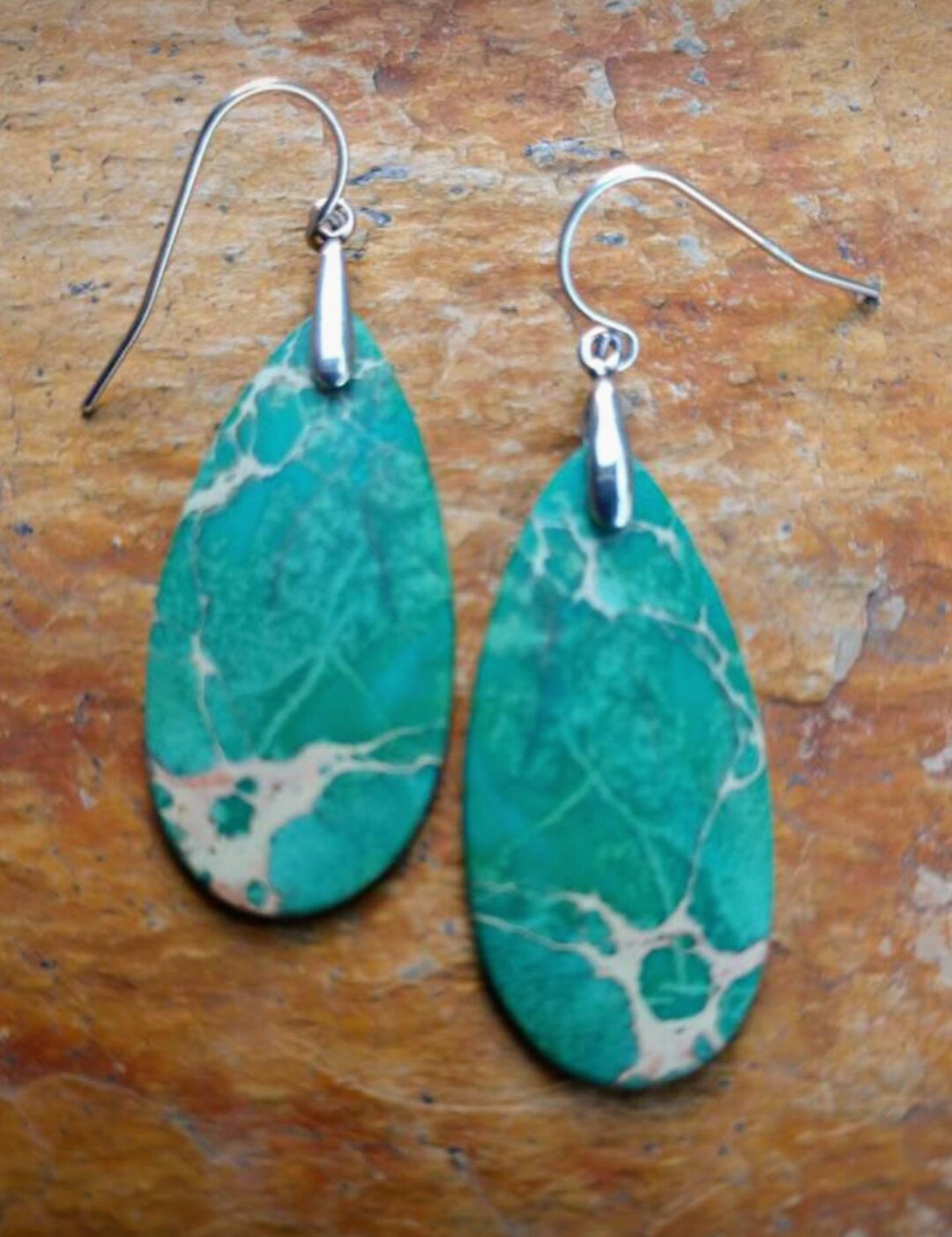 Boucles D’oreilles Pendantes En émeraude Naturelle – Fait Main, Argent 925