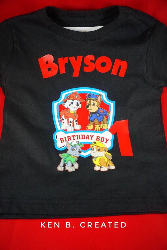 paw patrol 1st birthday shirts