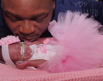 Micropreemie Tutu, NICU Baby Girl Outfit, Reborn Baby Clothes