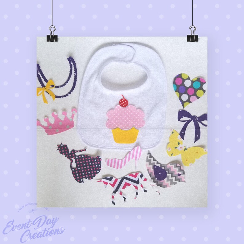 Girly Princess Baby Shower Iron on Appliques for DIY Baby Etsy