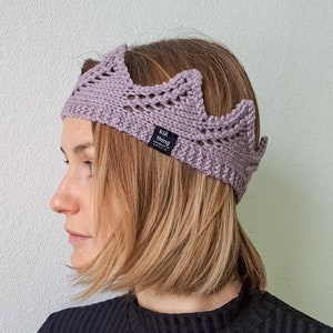 Krone aus Merinowolle Spitze, gestrickte Krone Stirnband Kind, Handgestrickte Krone, Geburtstagskrone, Kostüm Krone, Erwachsene Strickkrone, Kinderkrone