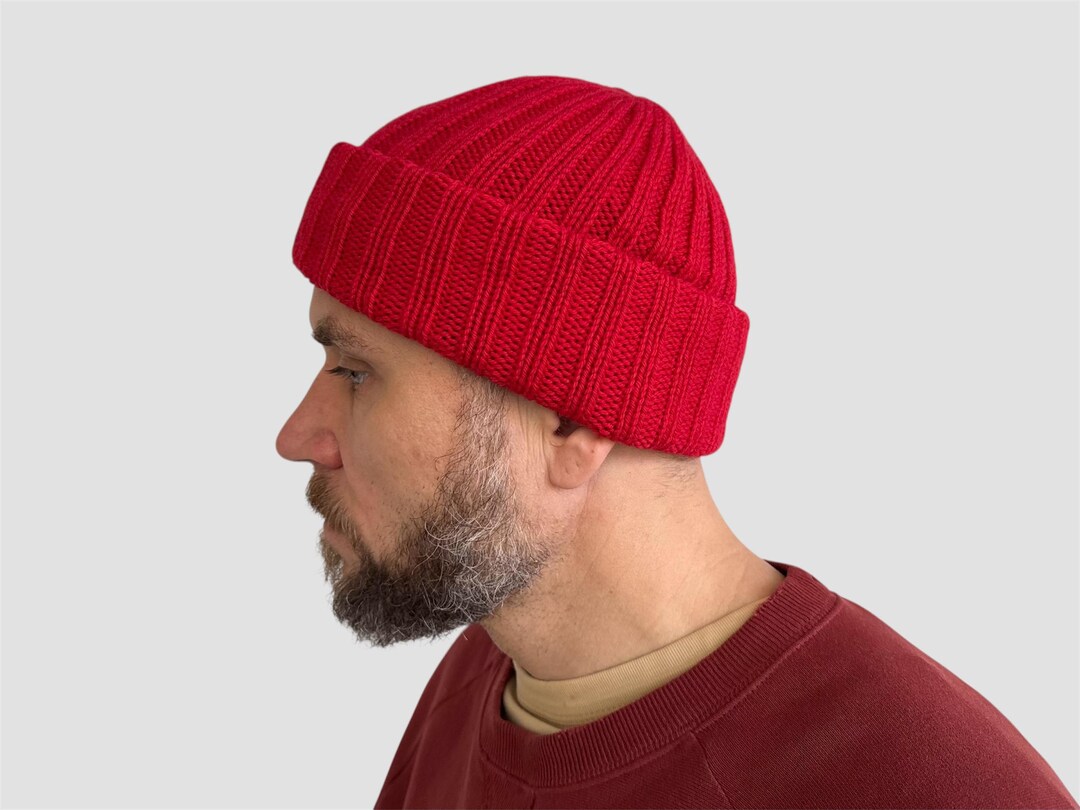 100% Merino Wool Rib Knit Beanie Cuffed Winter Hat Unisex FUQILA 100% Merino Wool Cuff Beanie Hat, Unisex Warm Winter  main image 4