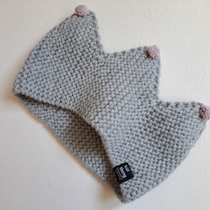 Merino Wolle Krone Stirnband, Stricken Krone Ohrwärmer, Strickkronen Ohrwärmer, Rippenstrick Krone, Erwachsene stricken Kronenstirnband, Kinder stricken Krone