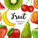 Watercolor Fruit Clip Art Watercolour Food Art Download - Etsy
