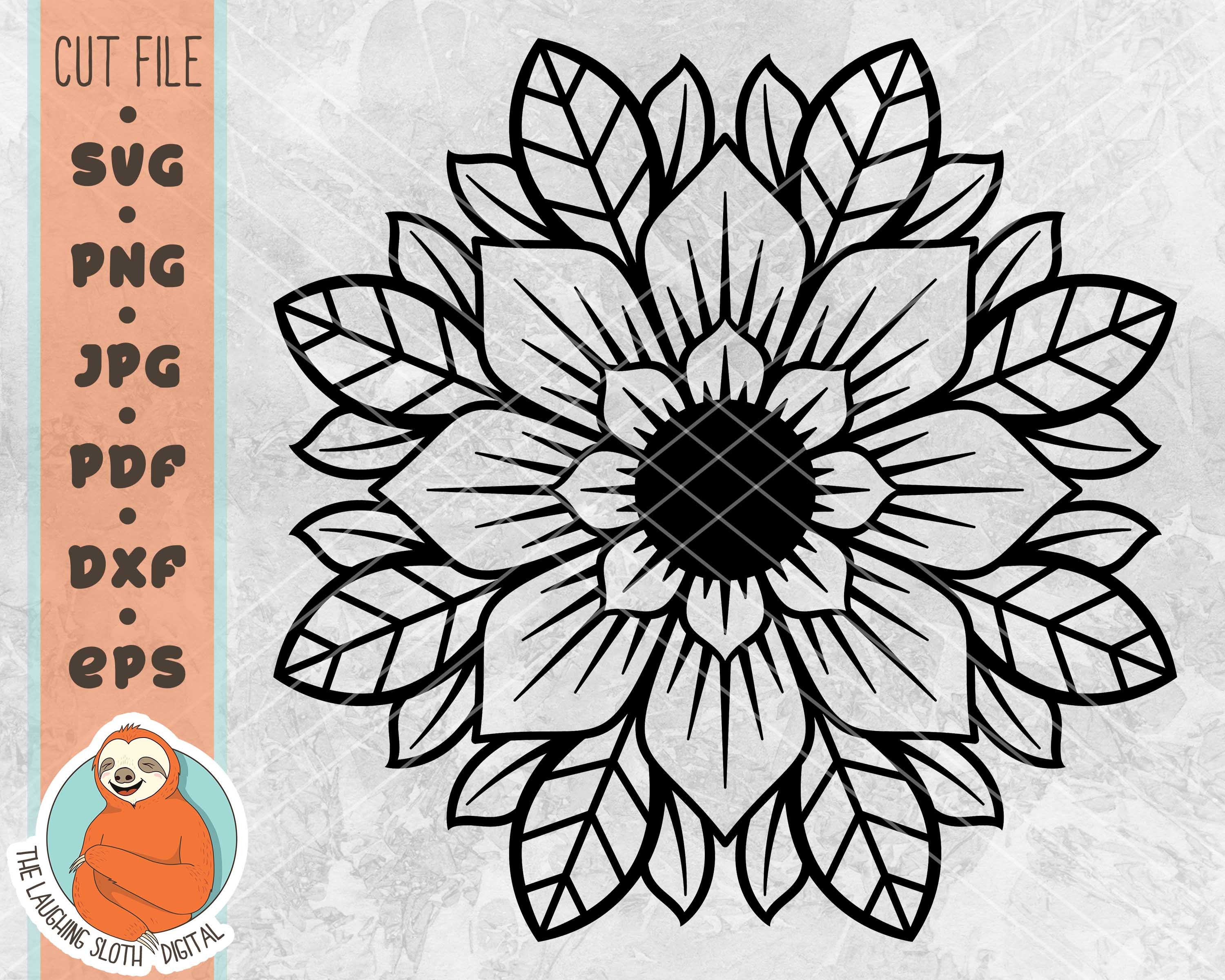 Pretty Flower SVG Boho Gift Idea SVG File Flower Cut | Etsy