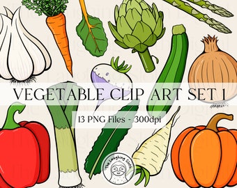 Vegetable Clip Art - Healthy Food Clip Art - Kitchen Art Download - Food Clip Art - Commercial Use Clipart - Instant Download Clip Art