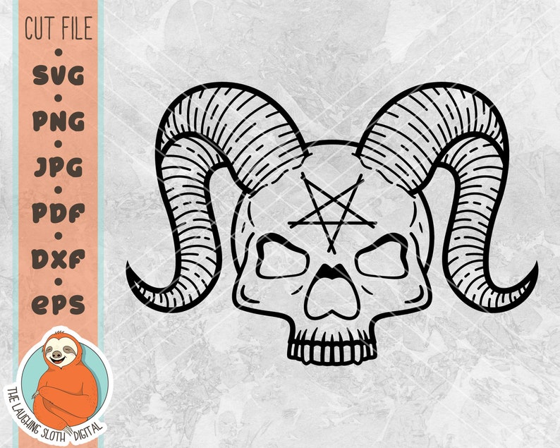 Download Ram Skull SVG Gothic Gift Idea SVG File Skull Cut File | Etsy