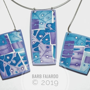 Barb Fajardo - Controlling the Chaos - Polymer Clay, Mokume Gane, Pendants, Tutorial, Jewelry, technique