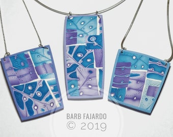 Barb Fajardo - Controlling the Chaos - Polymer Clay, Mokume Gane, Pendants, Tutorial, Jewelry, technique