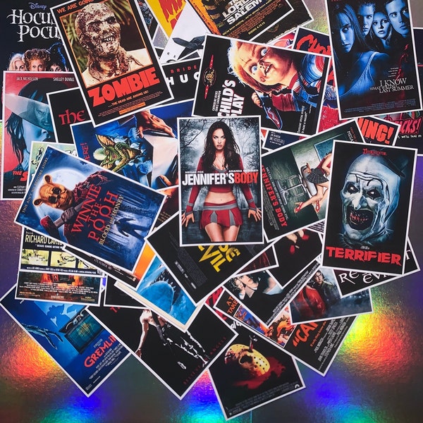 Mini Horror/Scary Movie Posters, Matte Finish, Magnet Cardstock Movie posters, 2x3 in , Custom, (Glossy available) Halloween Collection