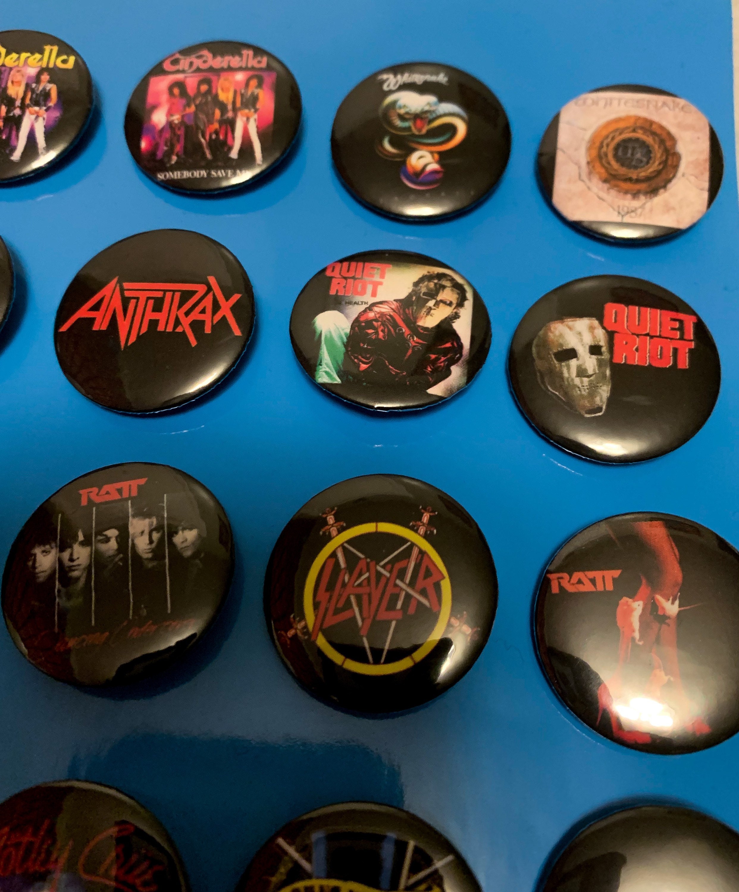 70s, 80's, 90's Rock Band Pins, Custom Badges, Alternative, Punk, Classic  Rock, Music Pinbacks, Band Buttons, Vintage, Metal Backings 