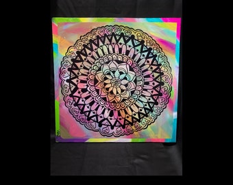 PopArt, Mandala Painting, Acrylic Mandala Painting, Wall Art, Mandala Art, Mandala