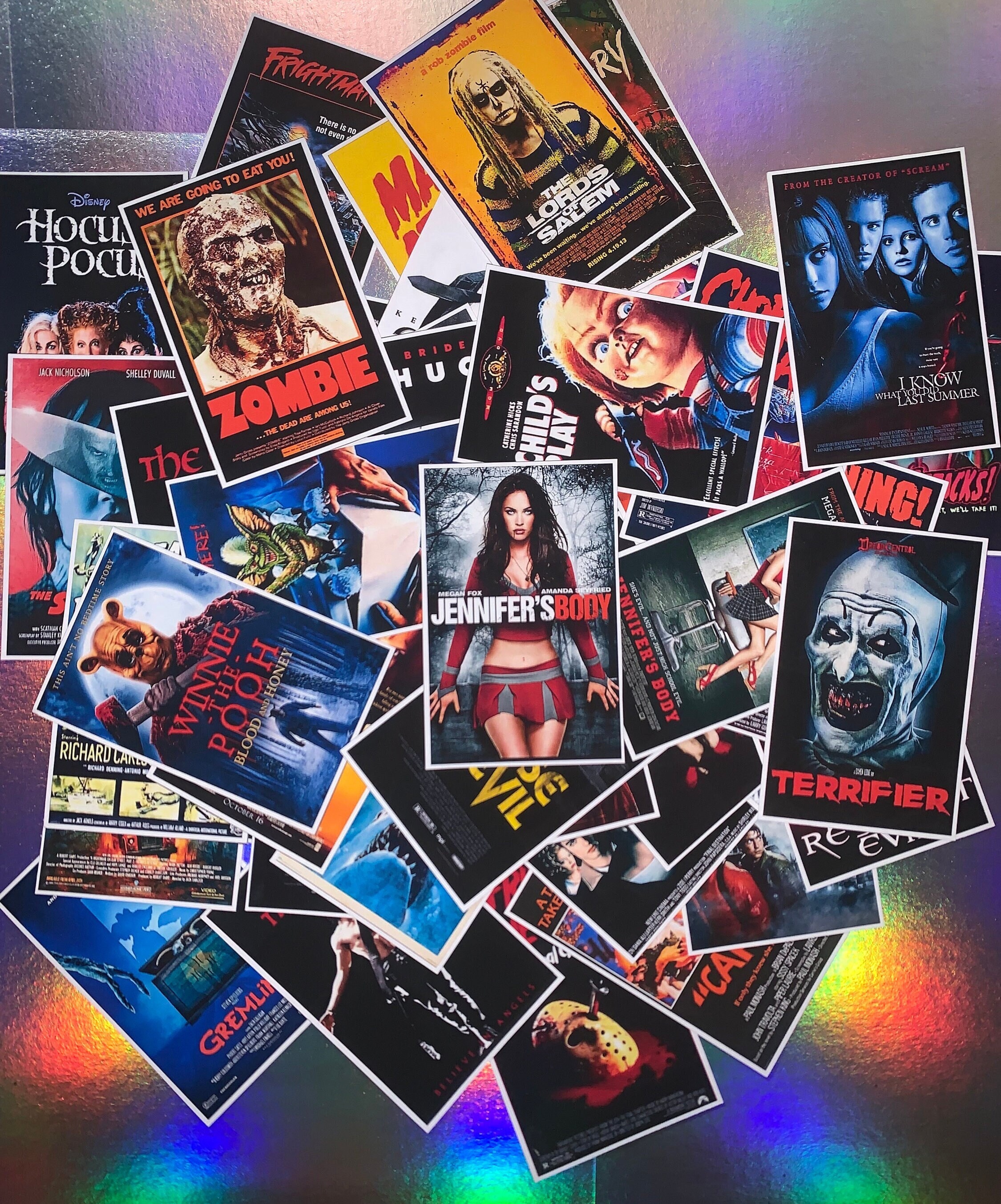Mini Horror Movie Posters, Halloween Collection, Magnet Cardstock