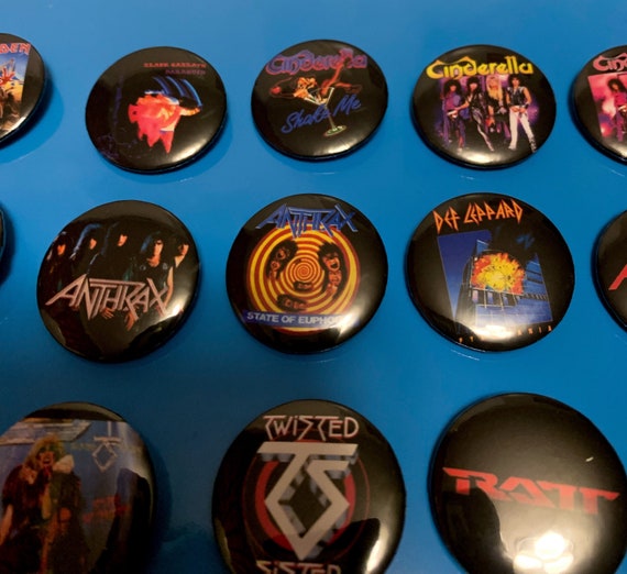 80s Heavy Metal Music Pins, Buttons, Badges, Alternative, Punk, Custom  Buttons, Band Button, Pop Culture, Vintage now With Metal Backings 