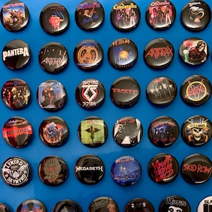 80's Heavy Metal Band Pins, Badges