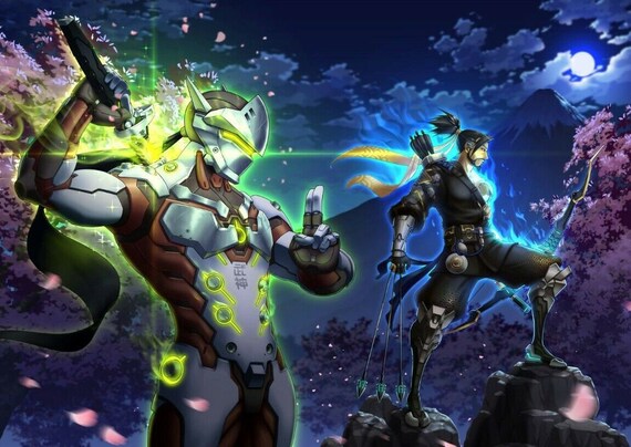 Overwatch Genji Without Mask Art