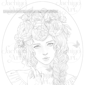 Coloring Page Set [Peony]