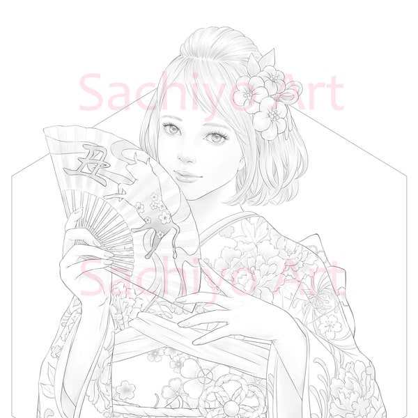 Coloring Page Set [Year of Ox]  丑年塗り絵塗り絵セット