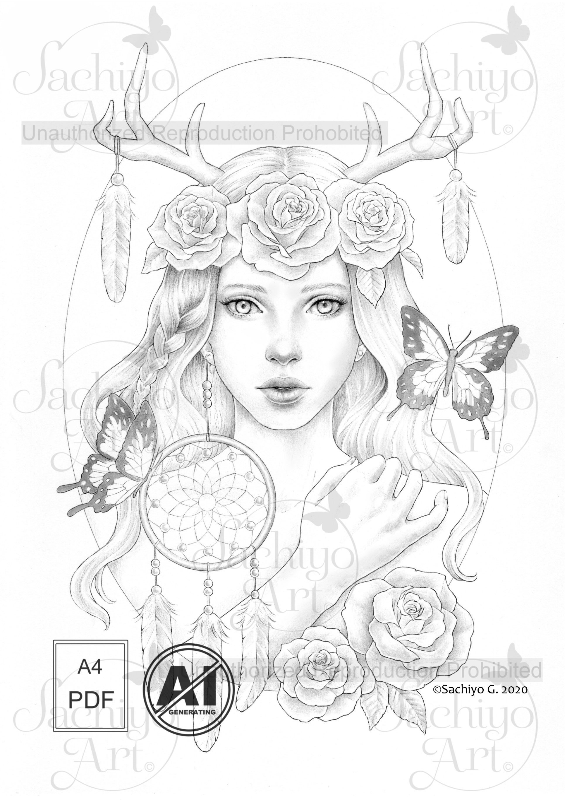 Coloring Page Set dreamcatcher - Etsy