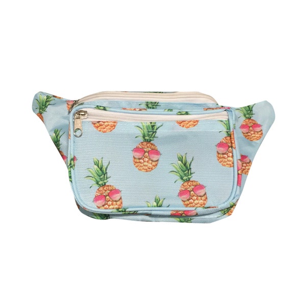 Fanny Packs For Women | Pineapple Fanny Pack | 3 Pockets | Free Shipping | Stylish Fanny Pack | Festival Fanny | Bum Bag Waist Pack Hip Pack