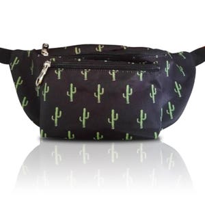 Cactus Fanny Pack | For Ladies | For Men | Festival Fanny Packs | Black Fanny Pack Hip Pack Women