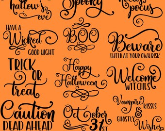 Download Halloween Words Svg Etsy