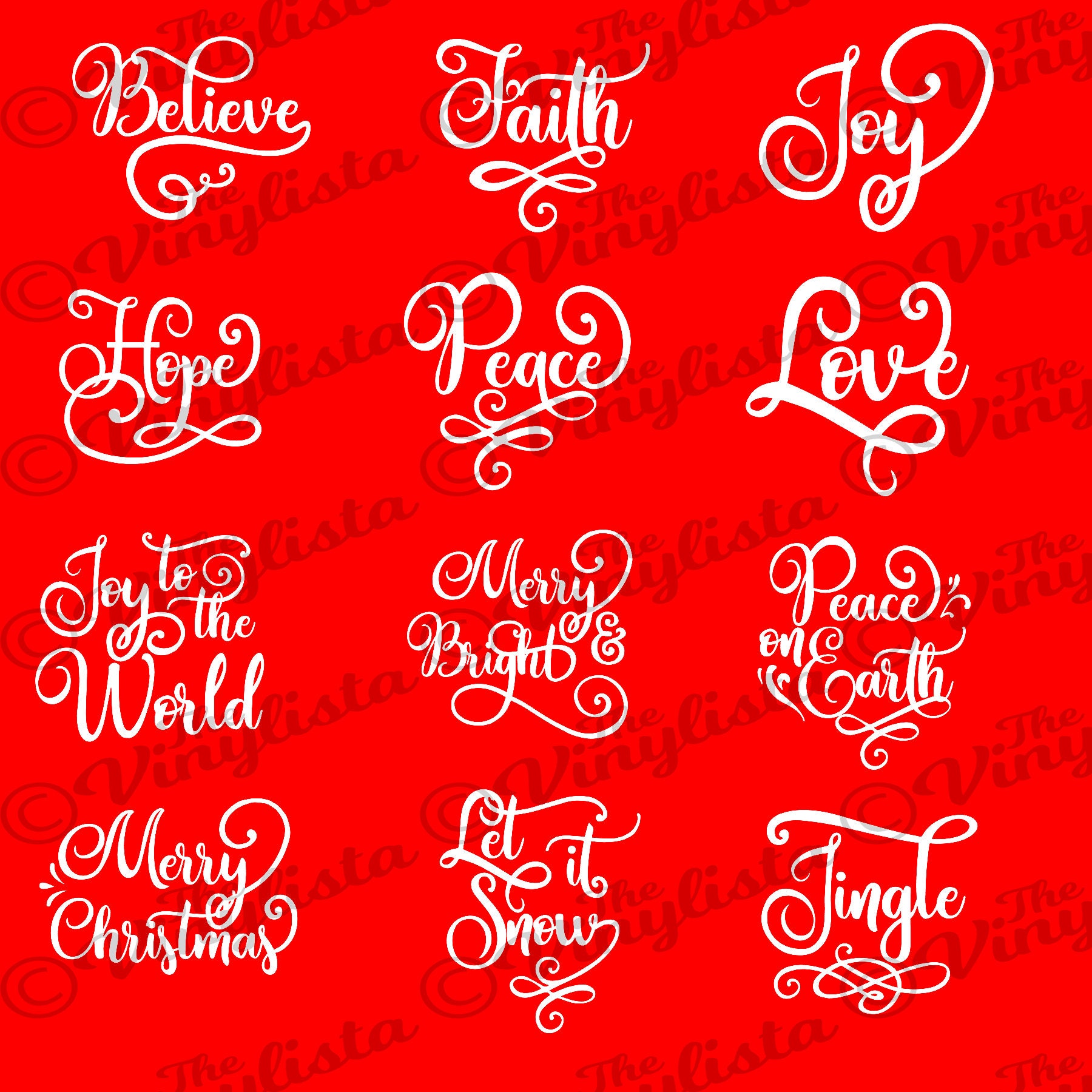 Download Christmas svg bundle Christmas words ornament SVG bundle ...