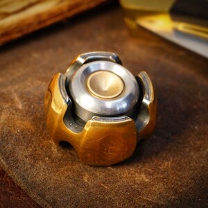 Shell Spinner - Brass, Circular sci-fi Fidget Spinner EDC