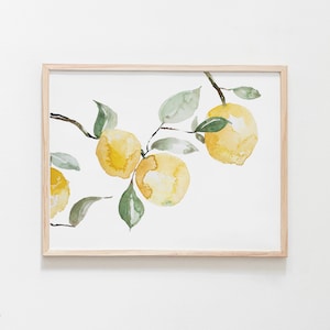 Lemons Watercolor Print