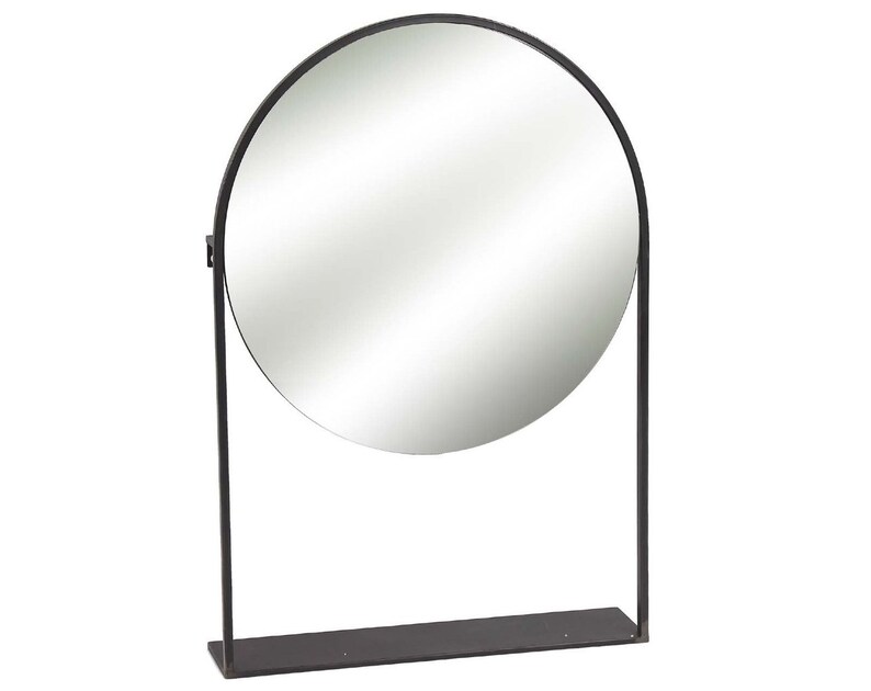 Round Mirror With Shelf Metal Frame H 76 5cm Frame 08 Fantin Mirror This With Shelves Is Avery Simple Object In The Forms But An Intelligent Dual Function Solid Metal