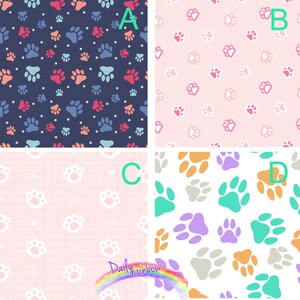 Klebefolie *Zum Ausdrucken individueller Sticker *Cricut *Silhouette *Plotter *Animal Paw Print Muster