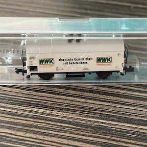 N Gauge Minitrix 1:160 Freight Car WWK Versicherungen Rare Model in Box Very Good Condition