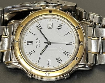 Yema Paris 30 Vintage-Taucheruhr mit 36 mm hervorragendem Zifferblatt